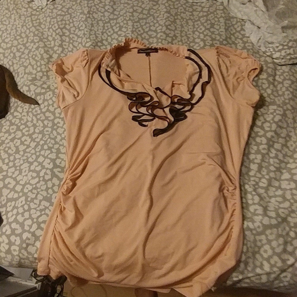 Pink keyhole neck blouse
